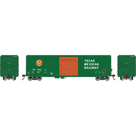 Athearn 76228 HO Scale 50' PS 5344 Boxcar Texas Mexican Railway TM 3186