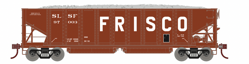 Athearn 7638 HO Scale 40' Ballast Hopper Frisco SLSF 4 Pack #2