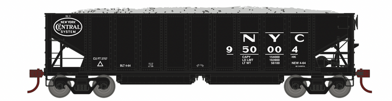 Athearn 7644 HO Scale 40' Ballast Hopper New York Central NYC 4 Pack #2