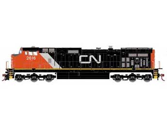 Athearn 78060 HO Scale GE C44-9W Diesel Loco Canadian National CN 2616