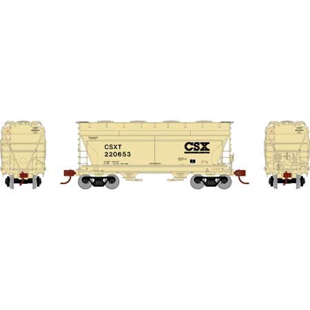 Athearn 81054 HO Scale ACF 2970 2 Bay Covered Hopper CSX 220653
