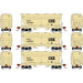 Athearn 81055 HO Scale ACF 2970 2 Bay Covered Hopper CSX 3 Pack