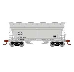 Athearn 81056 HO Scale ACF 2970 2 Bay Covered Hopper ACF Leasing ACFX 44507