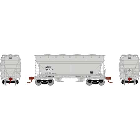 Athearn 81056 HO Scale ACF 2970 2 Bay Covered Hopper ACF Leasing ACFX 44507