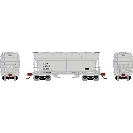 Athearn 81057 HO Scale ACF 2970 2 Bay Covered Hopper ACF Leasing ACFX 44520