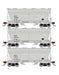 Athearn 81058 HO Scale ACF 2970 2 Bay Covered Hopper ACF Leasing ACFX 3 Pack