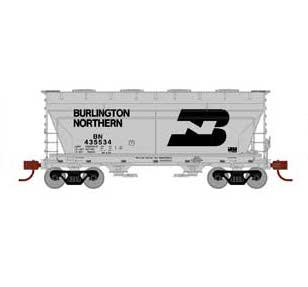 Athearn 81062 HO Scale ACF 2970 2 Bay Covered Hopper Burlington Northern BN 435534