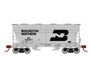 Athearn 81060 HO Scale ACF 2970 2 Bay Covered Hopper Burlington Northern BN 435581