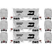 Athearn 81061 HO Scale ACF 2970 2 Bay Covered Hopper Burlington Northern BN 3 Pack
