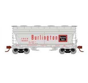 Athearn 81063 HO Scale ACF 2970 2 Bay Covered Hopper Burlington CB&Q 183954