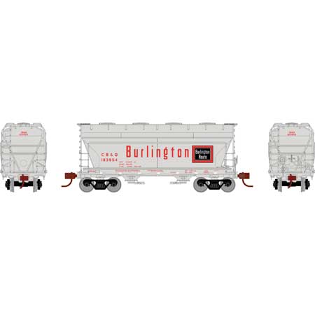 Athearn 81063 HO Scale ACF 2970 2 Bay Covered Hopper Burlington CB&Q 183954