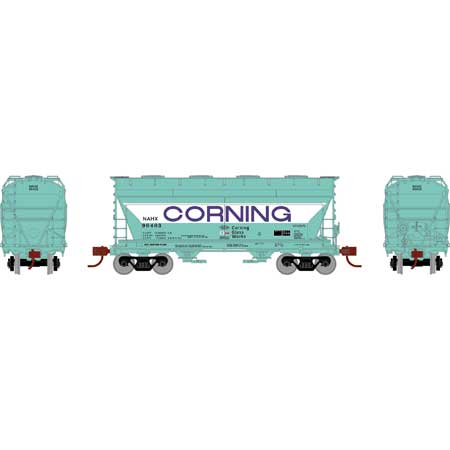 Athearn 81066 HO Scale ACF 2970 2 Bay Covered Hopper Corning NAHX 90403