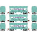 Athearn 81067 HO Scale ACF 2970 2 Bay Covered Hopper Corning NAHX 3 Pack