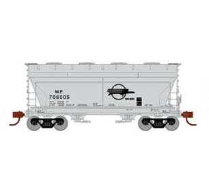 Athearn 81068 HO Scale ACF 2970 2 Bay Covered Hopper Missouri Pacific MP 706005