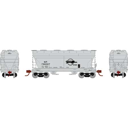Athearn 81069 HO Scale ACF 2970 2 Bay Covered Hopper Missouri Pacific MP 706027