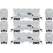Athearn 81070 HO Scale ACF 2970 2 Bay Covered Hopper Missouri Pacific MP 3 Pack