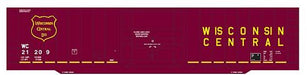 Athearn 81432 HO Scale 50' Outside Post Boxcar Wisconsin Central WC 21209 - NOS