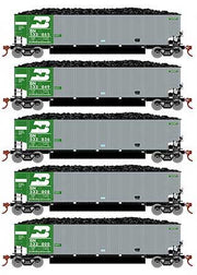 Athearn 81592 HO Scale BethGon Coalporter Burlington Northern BN 5 Pack #1