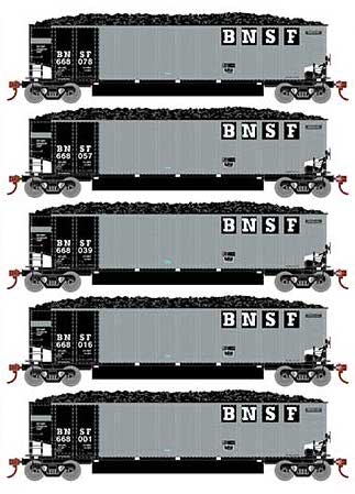 Athearn 81595 HO Scale BethGon Coalporter BNSF 5 Pack #1