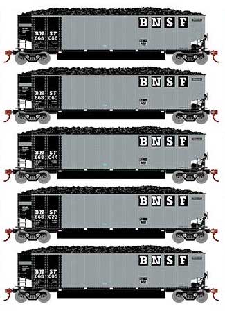 Athearn 81596 HO Scale BethGon Coalporter BNSF 5 Pack #2