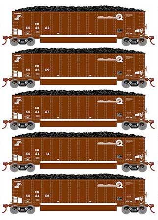 Athearn 81598 HO Scale BethGon Coalporter Conrail CR 5 Pack #1