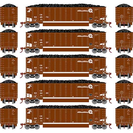 Athearn 81599 HO Scale BethGon Coalporter Conrail CR 5 Pack #2