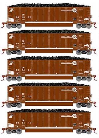 Athearn 81599 HO Scale BethGon Coalporter Conrail CR 5 Pack #2