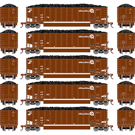 Athearn 81600 HO Scale BethGon Coalporter Conrail CR 5 Pack #3
