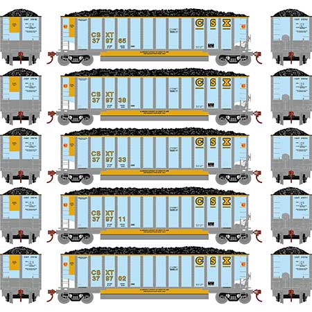 Athearn 81601 HO Scale BethGon Coalporter CSX 5 Pack #1