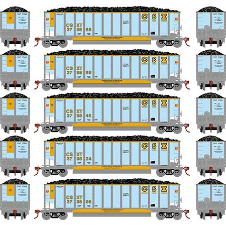 Athearn 81602 HO Scale BethGon Coalporter CSX 5 Pack #2