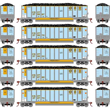 Athearn 81603 HO Scale BethGon Coalporter CSX 5 Pack #3
