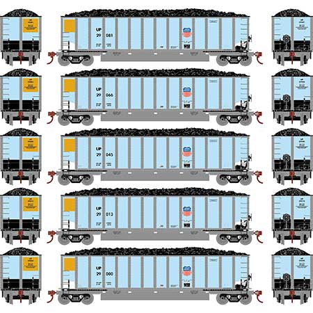 Athearn 81604 HO Scale BethGon Coalporter Union Pacific UP 5 Pack #1