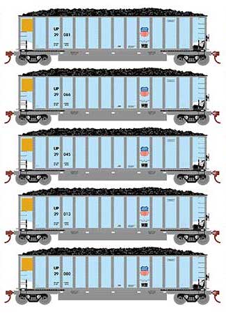 Athearn 81604 HO Scale BethGon Coalporter Union Pacific UP 5 Pack #1