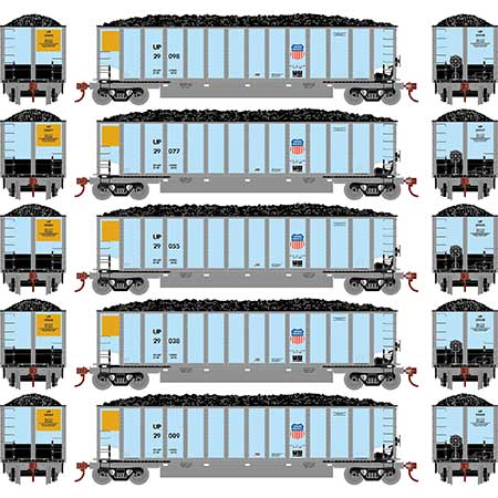 Athearn 81606 HO Scale BethGon Coalporter Union Pacific UP 5 Pack #3