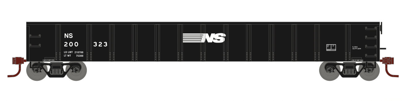 Athearn 8187 HO Scale 52' Mill Gondola Norfolk Southern NS 200323