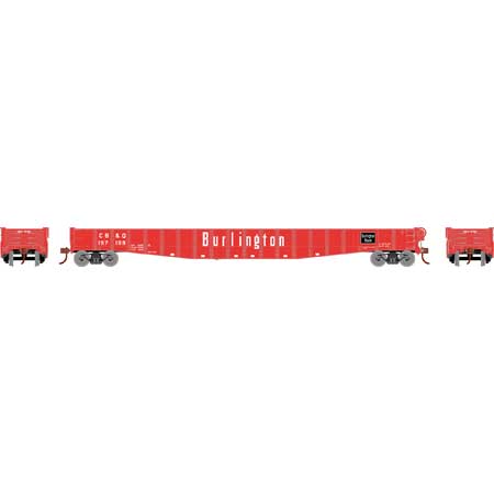 Athearn 82967 HO Scale 65' Mill Gondola Burlington CB&Q 197199