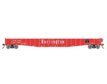 Athearn 82967 HO Scale 65' Mill Gondola Burlington CB&Q 197199