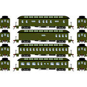Athearn 84857 HO Scale Overland Passenger Car 4 Pack Great Northern GN