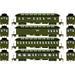 Athearn 84857 HO Scale Overland Passenger Car 4 Pack Great Northern GN