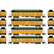 Athearn 84865 HO Scale Overland Passenger Car 4 Pack Virginian & Truckee V&T