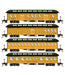 Athearn 84865 HO Scale Overland Passenger Car 4 Pack Virginian & Truckee V&T