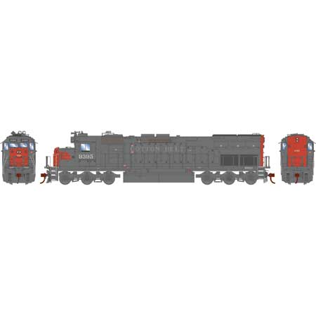 Athearn 86879 HO Scale EMD SD45T-2 Cotton Belt 9395 Primed for Grime