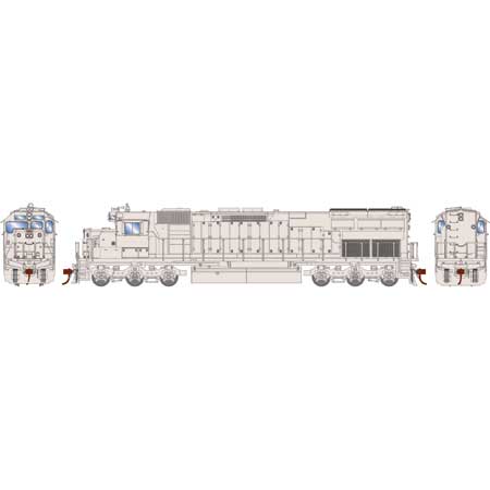 Athearn 86984 HO Scale EMD SD45T-2 Undecorated DCC & Sound