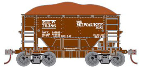 Athearn 87028 HO Scale 24' Ore Car 6 Pack Milwaukee Road MILW #2 - NOS