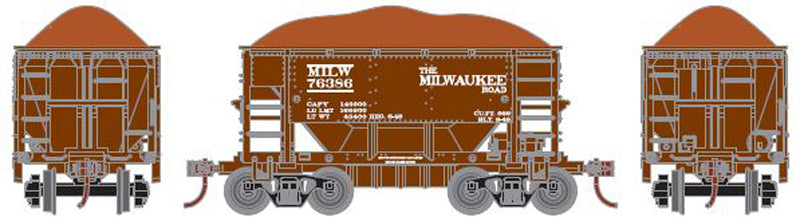 Athearn 87029 HO Scale 24' Ore Car 6 Pack Milwaukee Road MILW #3 - NOS