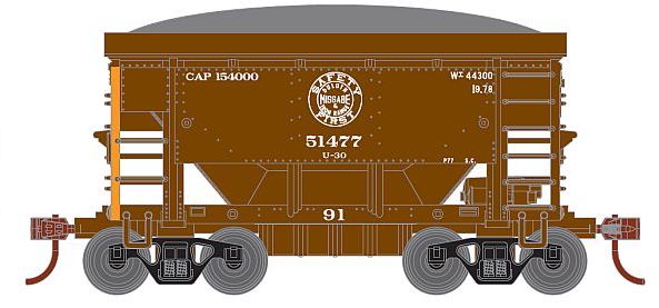 Athearn 87063 HO Scale 24' Taconite Ore Car 4 Pack DM&IR #2 - NOS