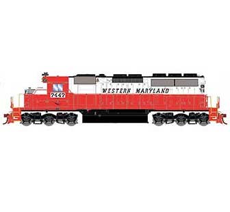 Athearn 87330 HO Scale RTR EMD SD40 Western Maryland WM 7447 DCC Sound
