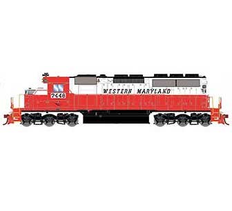 Athearn 87331 HO Scale RTR EMD SD40 Western Maryland WM 7448 DCC Sound