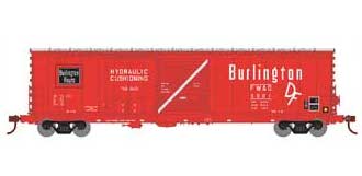 Athearn 89325 HO Scale 50' Combo Door Boxcar Burlington FW&D 5001