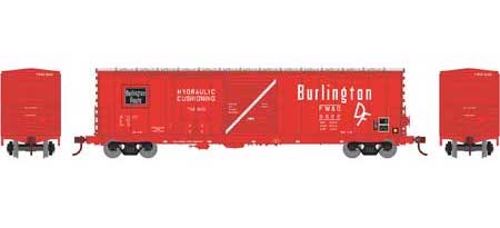 Athearn 89327 HO Scale 50' Combo Door Boxcar Burlington FW&D 5022